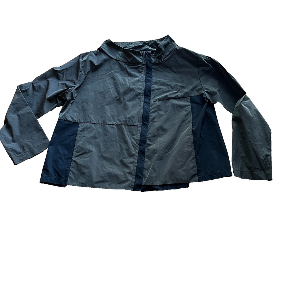Sun Kim Women's Size‎ Small Lightweight Jacket Colorblock Dark Green Minimalist